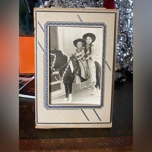 Precious Vintage BW Photo Photography Girls and FANCY PONY Home Decor Decoration